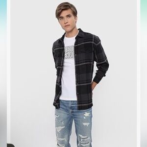 AEO Cozy Cabin Flannel Button Down Shirt Size XXL